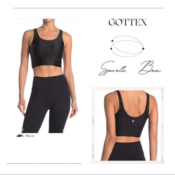 GOTTEX Silhouette Sports Bra, Small, Scoop Neck Comfortable, Chic Bralette - Picture 1 of 7
